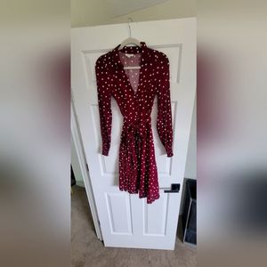 Polka Dot Maternity & Nursing Shirt Dress